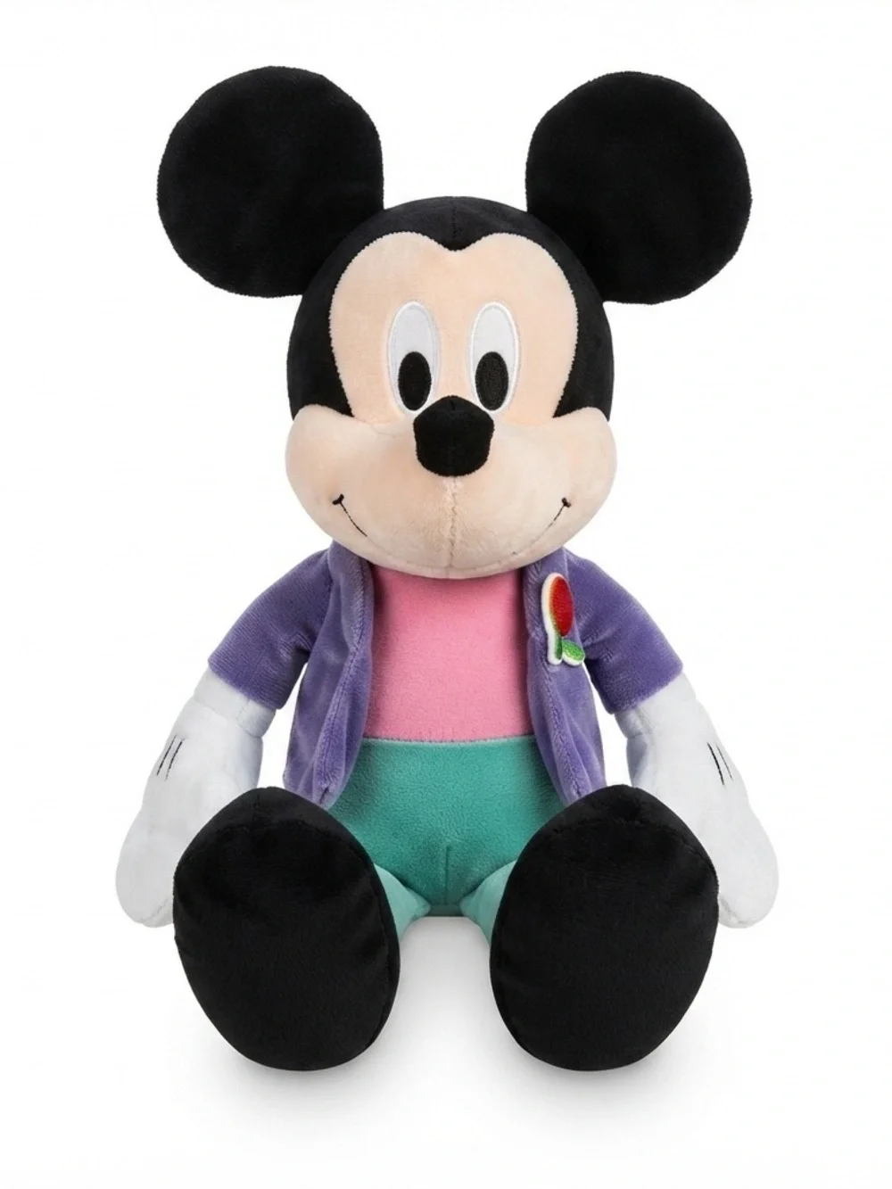 Disney Mickey Mouse Plush 18” Stuffed Animal Soft Toy Wearing Purple Jacket Suit